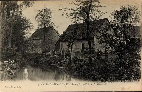 Ak Camblain Chatelain Pas de Calais, L'Abreuvoir