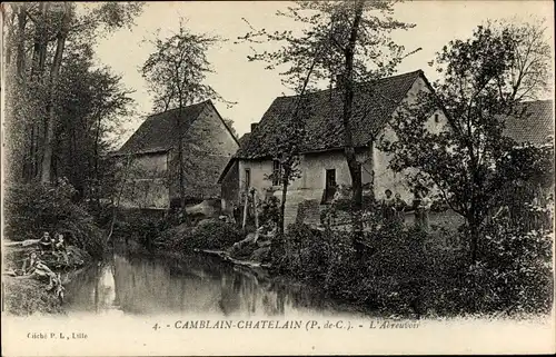 Ak Camblain Chatelain Pas de Calais, L'Abreuvoir