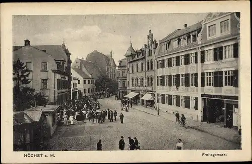 Ak Höchst Frankfurt am Main, Freitagsmarkt