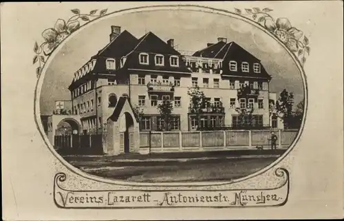 Passepartout Ak München, Vereins-Lazarett Antonienstraße