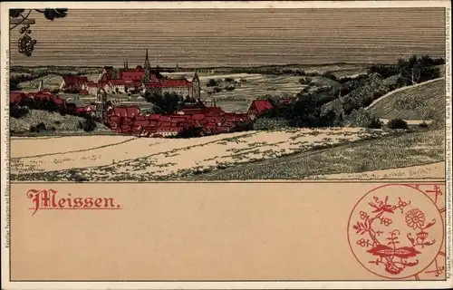 Litho Meißen in Sachsen, Totalansicht