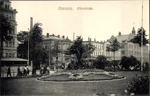 Ak Chemnitz in Sachsen, Albertstraße