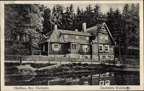 Ak Harthau Chemnitz, Gaststätte Waldhaus