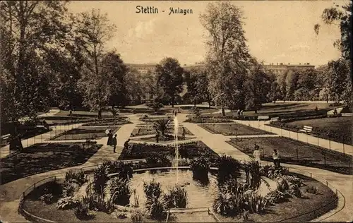 Ak Szczecin Stettin Pommern, Anlagen