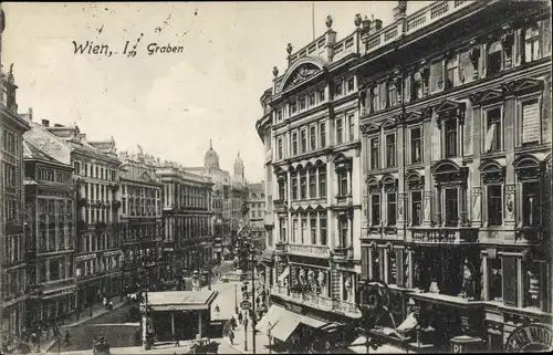 Ak Wien I. Innere Stadt, Graben