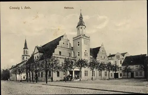 Ak Coswig in Anhalt, Rathaus