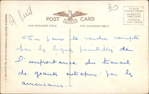 Ak Panama, The Great Culebra Cut, just before water was let in, Panama Canal