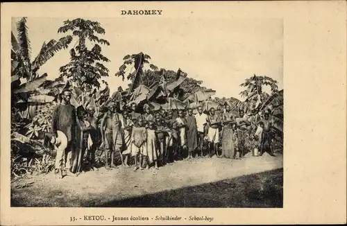 Ak Ketou Benin, Jeunes écoliers, Schulkinder, school boys