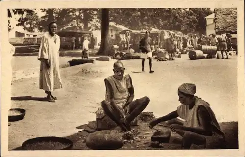 Ak Parakou Dahomey Benin, Scene du Marche