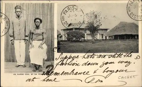 Ak Benin, Residence de Zagnanado, Un Garde Civil et sa Femme