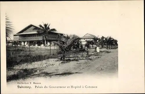 Ak Cotonou Dahomey Benin, Palais du Gouverneur et Hôpital