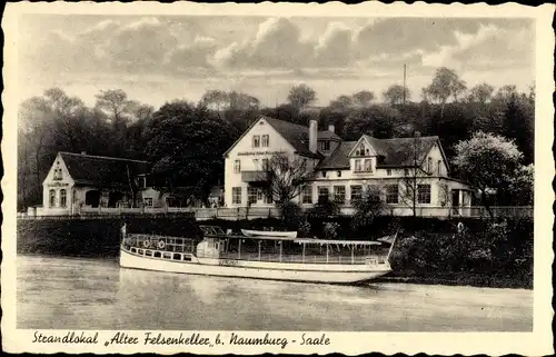 Ak Naumburg an der Saale, Strandlokal Alter Felsenkeller