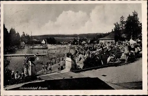 Ak Brunn Auerbach im Vogtland, Gemeindebad