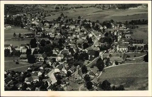 Ak Ebersbach Sachsen, Fliegeraufnahme der Stadt