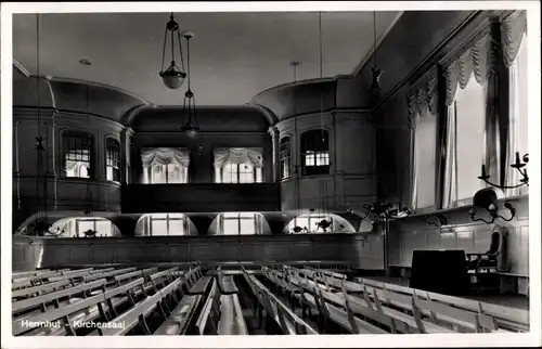 Ak Herrnhut, Kirchensaal Innenansicht