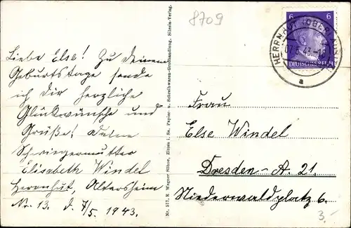 Ak Herrnhut in der Oberlausitz, Kirche, Straßenpartie