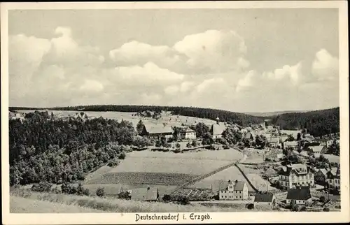 Ak Deutschneudorf im Erzgebirge, Panorama