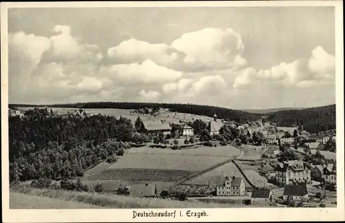 Ak Deutschneudorf im Erzgebirge, Panorama