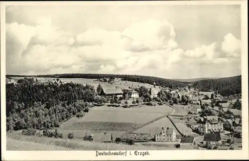 Ak Deutschneudorf im Erzgebirge, Panorama