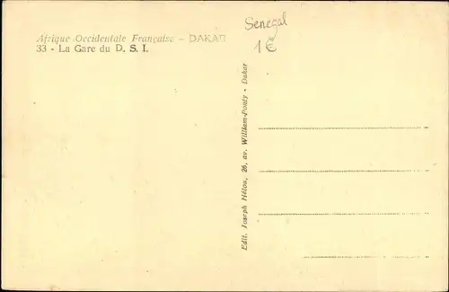 Ak Dakar Senegal, La Gare du D.S.I.