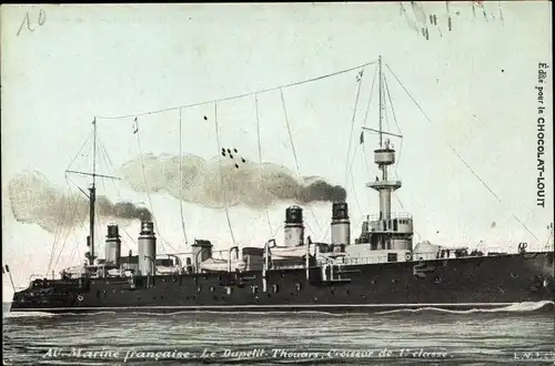 Ak Französisches Kriegsschiff, Dupetit Thouars, Croiseur de 1er classe, Marine francaise