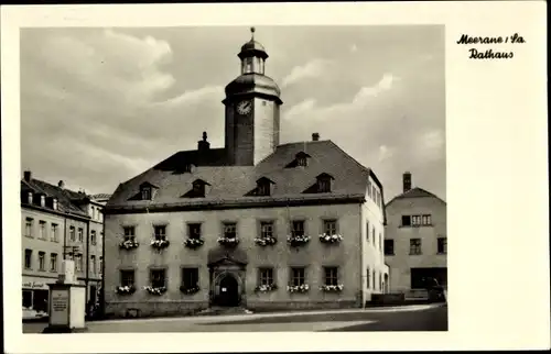 Ak Meerane in Sachsen, Rathaus, Denkmal