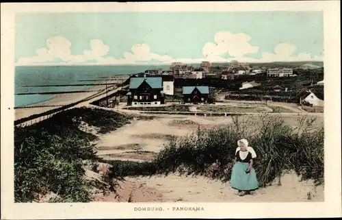 Ak Domburg Veere Zeeland Niederlande, Panorama