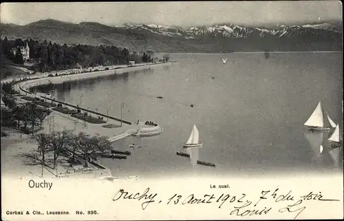 Ak Ouchy Lausanne Kanton Waadt, Le Quai