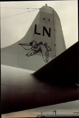 Foto Teilansicht von einem Norwegischen ? Flugzeug, LN, fliegender Pelikan
