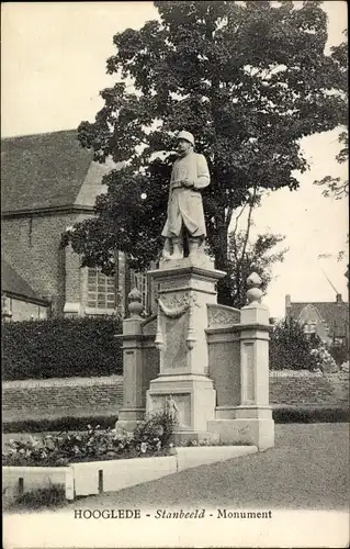 Ak Hooglede Hooghlede Westflandern, Monument