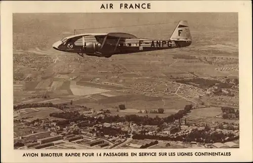 Ak Französisches Passagierflugzeug, Air France, F ANPG