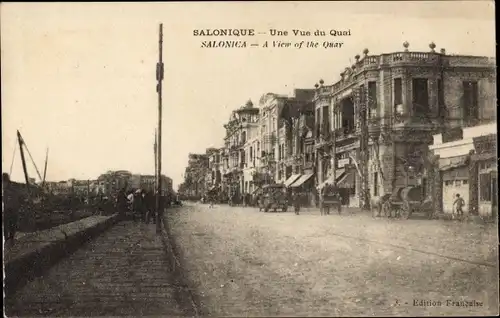 Ak Saloniki Thessaloniki Griechenland, Une Vue du Quai