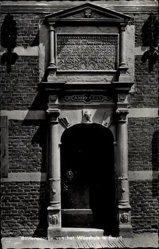 Ak Buren Gelderland Niederlande, Binnenpoortje van het Weeshuis