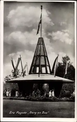 Ak Apeldoorn Gelderland, Ere Pagode Berg en Bos