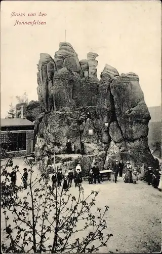 Ak Jonsdorf in Sachsen, Zittauer Gebirge, Nonnenfelsen