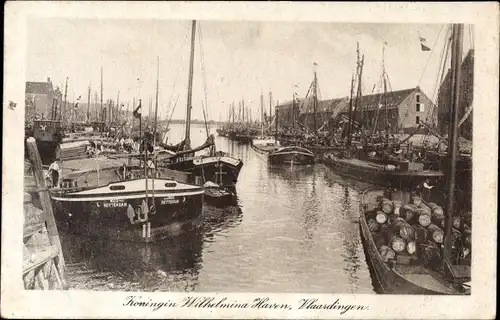 Ak Vlaardingen Südholland, Koningin Wilhelmina Haven