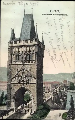 Ak Praha Prag Tschechien, Altstädter Brückenturm