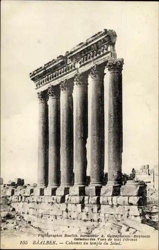 Ak Baalbek Libanon, Colonnes du temple du Soleil