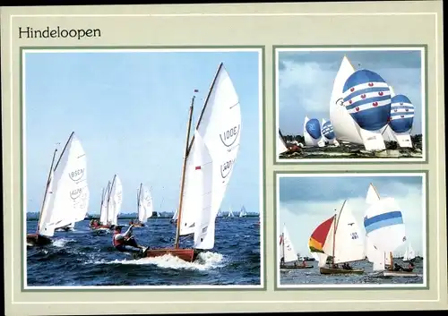 Ak Hindeloopen Hylpen Hindeloope Friesland Niederlande, Segelboote