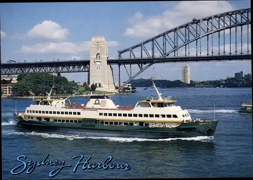 Ak Sydney Australien, Harbour, Brücke, Schiff