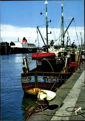 Ak Boulogne sur Mer Pas de Calais, Le Port, Segelschiff Mater Dei