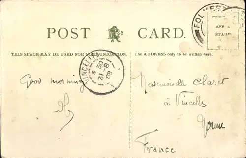 Ak Folkestone Kent South East England, Upper Leas