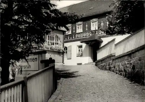 Ak Sohland an der Spree, Gaststätte Jägersruh, Auffahrt