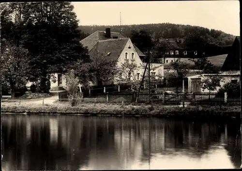 Ak Cunewalde in der Oberlausitz, Gaststätte Klipphausen, Teich