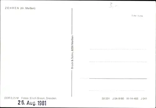 Ak Zehren in Sachsen, Ortsansichten