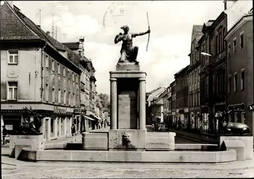 Ak Großenhain Sachsen, Dianabrunnen auf dem Karl-Marx-Platz