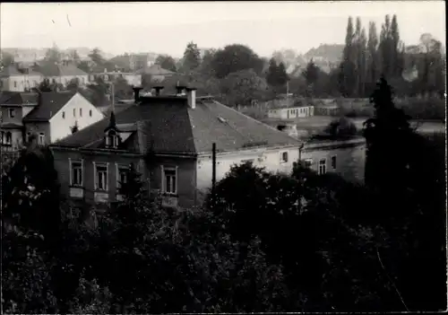 Foto Ak Radebeul Sachsen, Teilansicht, Wohnhaus