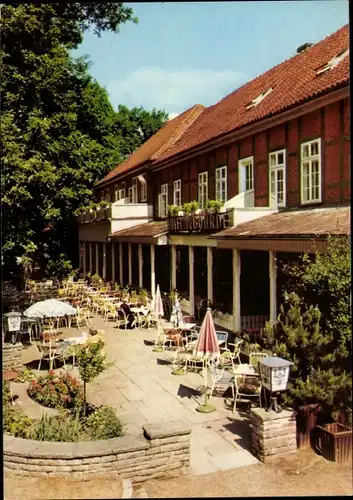 Ak Göhrde in Niedersachsen, Hotel Zur Göhrde, Terrasse