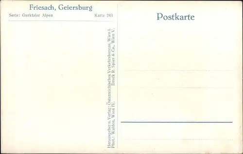 Ak Friesach in Kärnten, Geiersburg