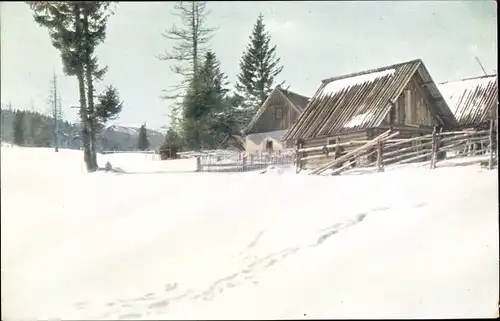 Ak Mönichkirchen in Niederösterreich, Mönichkirchner Schwaig, Winter